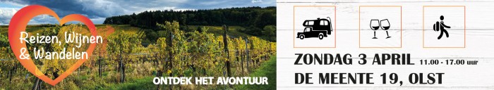 Banner reizen, wijnen & wandelen