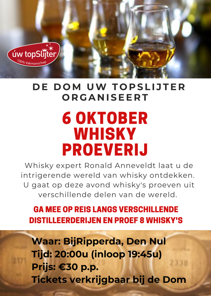 Flyer whiskyproeverij 6okt